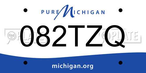 082TZQ Michigan License Plate