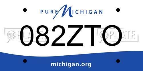 082ZTO Michigan License Plate