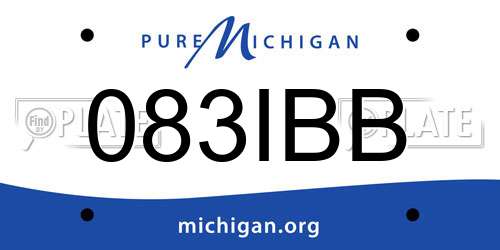083IBB Michigan License Plate