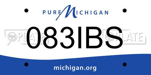 083IBS Michigan License Plate