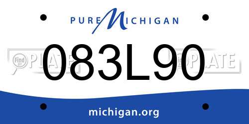083L90 Michigan License Plate