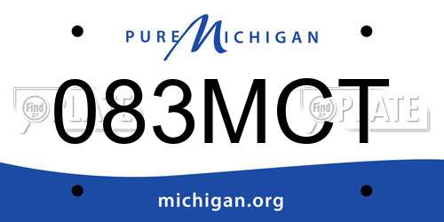 083MCT Michigan License Plate
