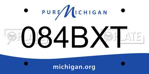 084BXT Michigan License Plate