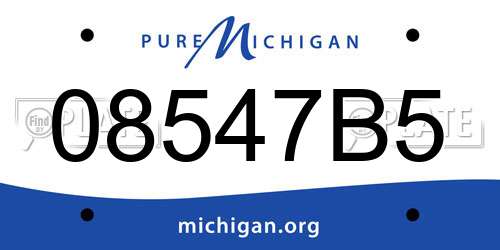 08547B5 Michigan License Plate