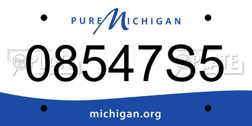 08547S5 Michigan License Plate