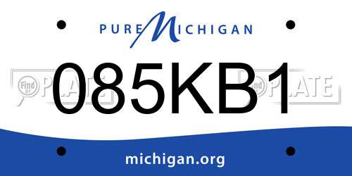 085KB1 Michigan License Plate