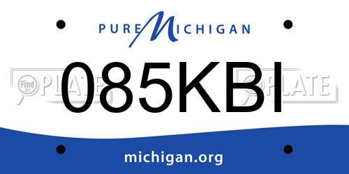 085KBI Michigan License Plate