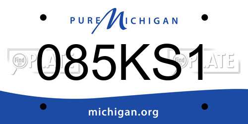 085KS1 Michigan License Plate