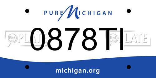 0878TI Michigan License Plate