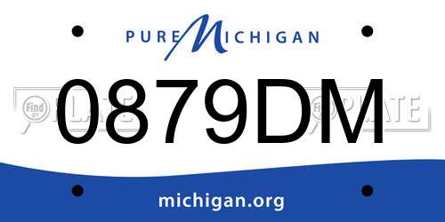 0879DM Michigan License Plate