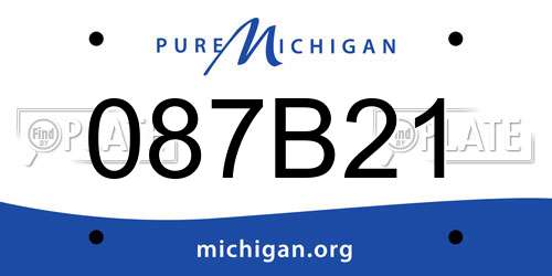 087B21 Michigan License Plate