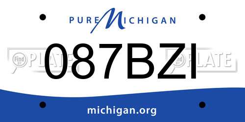 087BZI Michigan License Plate