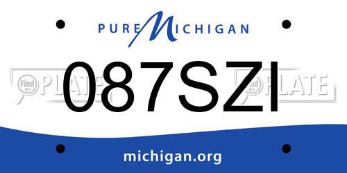 087SZI Michigan License Plate