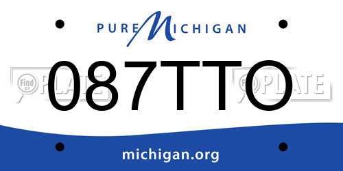087TTO Michigan License Plate