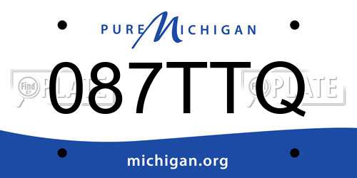 087TTQ Michigan License Plate