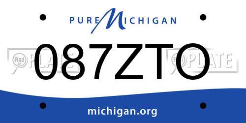 087ZTO Michigan License Plate