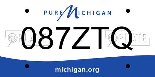 087ZTQ Michigan License Plate