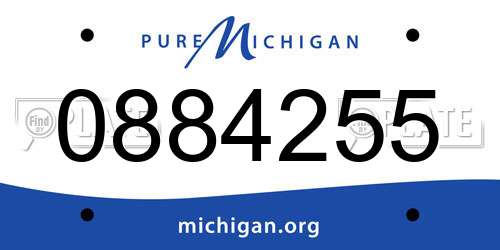 0884255 Michigan License Plate
