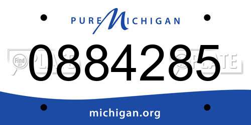 0884285 Michigan License Plate