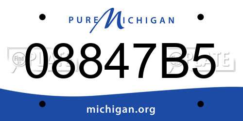 08847B5 Michigan License Plate