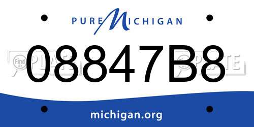 08847B8 Michigan License Plate