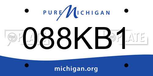 088KB1 Michigan License Plate