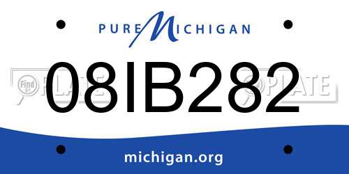 08IB282 Michigan License Plate