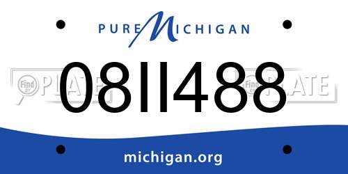 08II488 Michigan License Plate