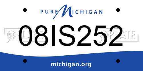 08IS252 Michigan License Plate