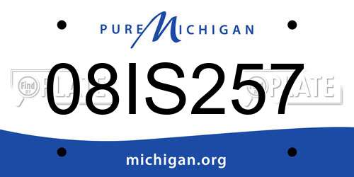 08IS257 Michigan License Plate