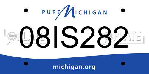 08IS282 Michigan License Plate