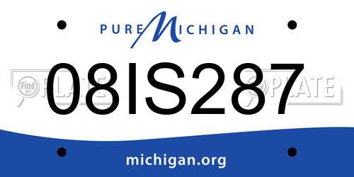 08IS287 Michigan License Plate