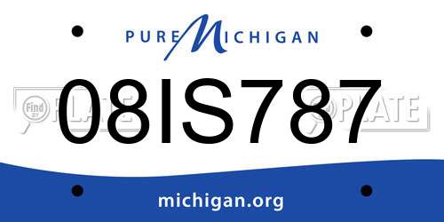 08IS787 Michigan License Plate