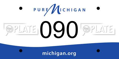 090 Michigan License Plate