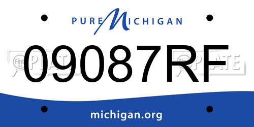 09087RF Michigan License Plate