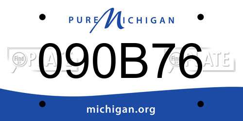 090B76 Michigan License Plate