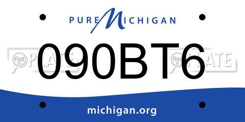 090BT6 Michigan License Plate