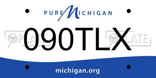 090TLX Michigan License Plate