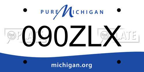 090ZLX Michigan License Plate