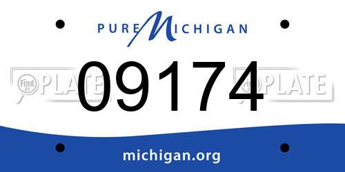 09174 Michigan License Plate