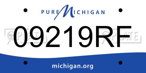 09219RF Michigan License Plate