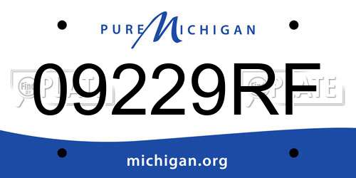 09229RF Michigan License Plate
