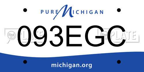 093EGC Michigan License Plate