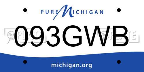 093GWB Michigan License Plate