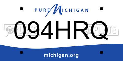 094HRQ Michigan License Plate