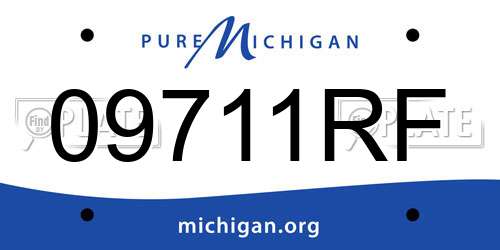 09711RF Michigan License Plate