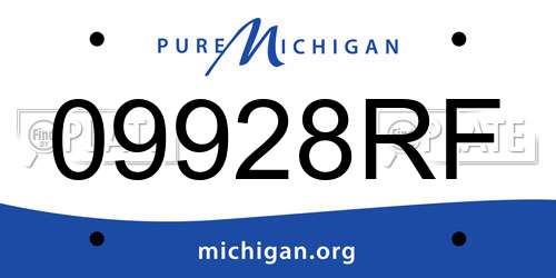 09928RF Michigan License Plate
