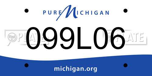 099L06 Michigan License Plate