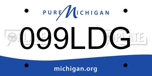 099LDG Michigan License Plate