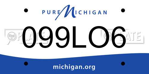 099LO6 Michigan License Plate